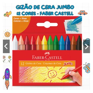 Kit de giz de cera jumbo colorido para pintura e coordenação motora infantil