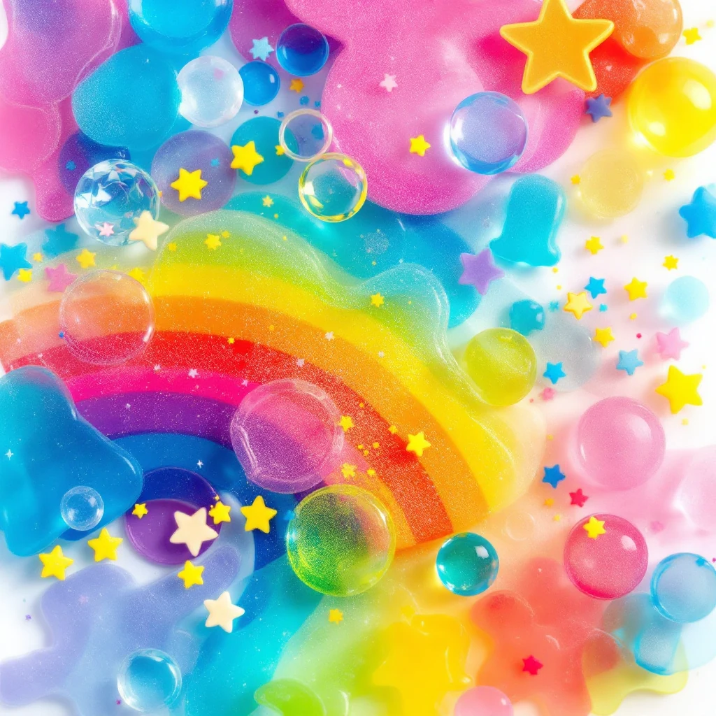 Saco sensorial transparente bem vedado com gel e cores para atividade infantil