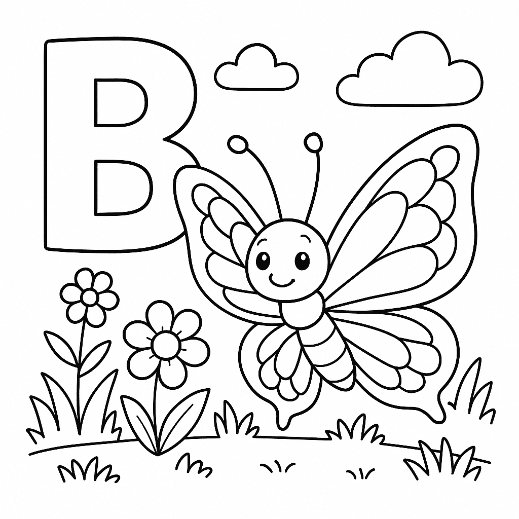Letra B de Borboleta