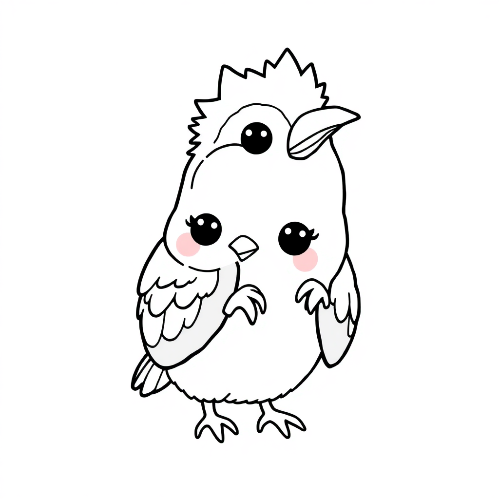 Corujinha Kawaii em um Galho