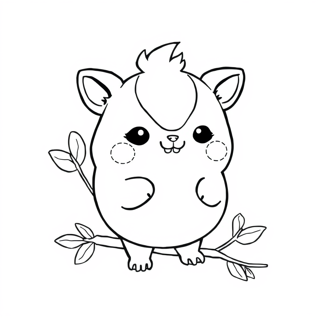 Preguiça Kawaii em um Galho