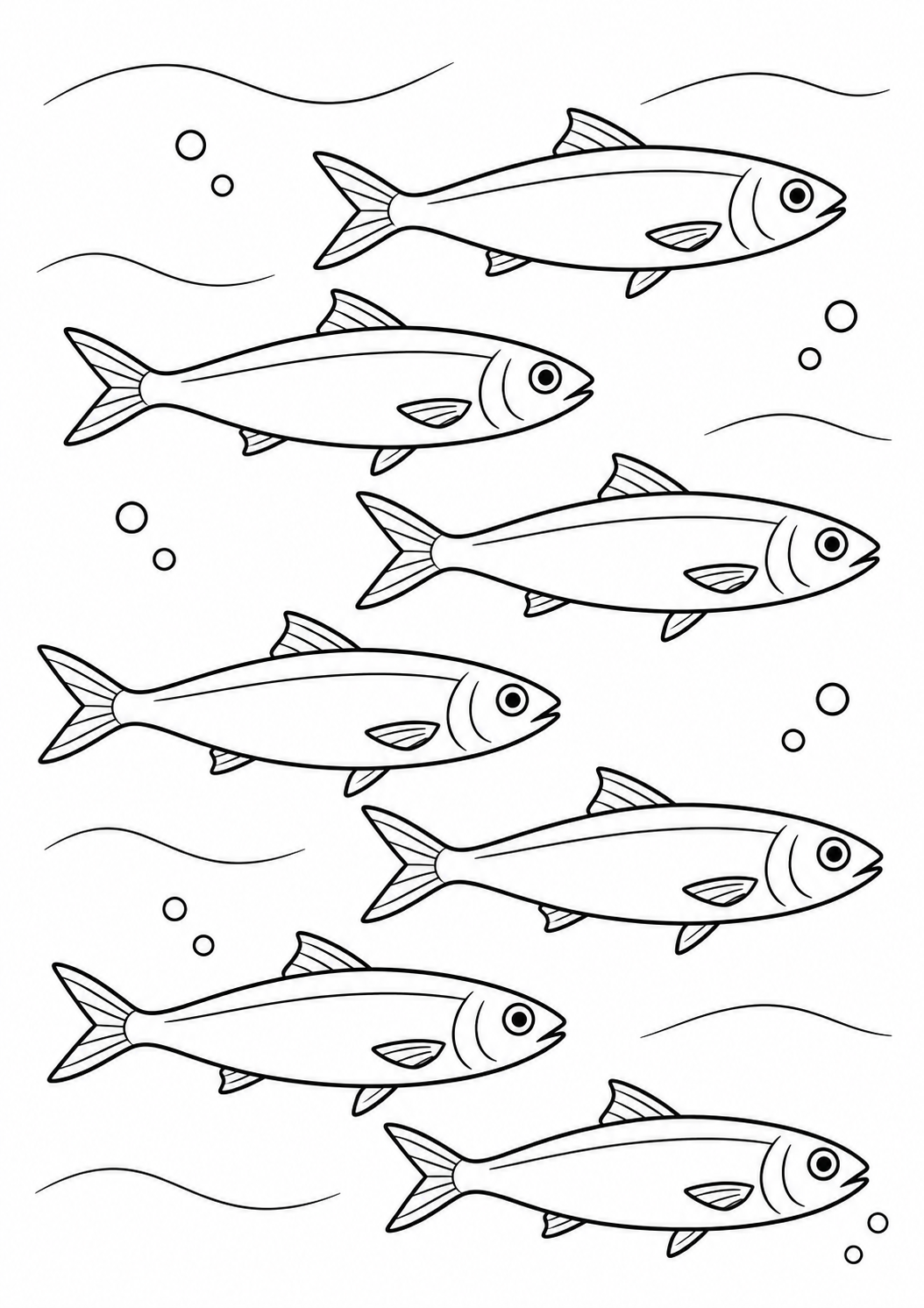 Cardume de Sardinhas no Oceano