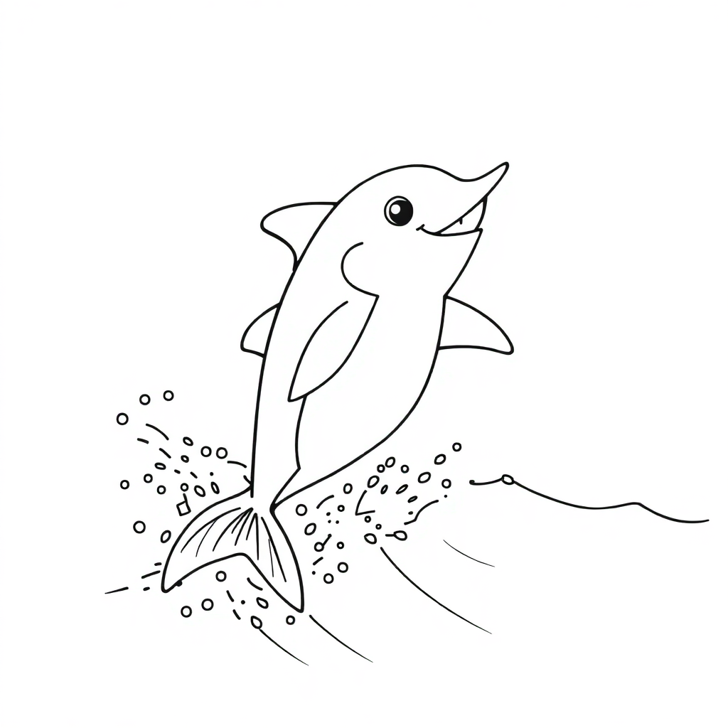 Golfinho Saltando sobre as Ondas