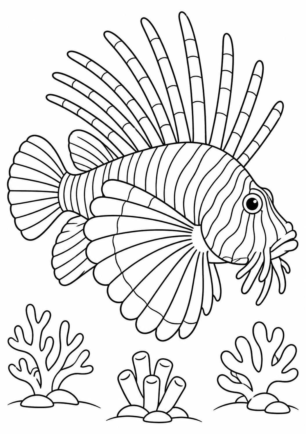 Peixe-Leão entre Corais