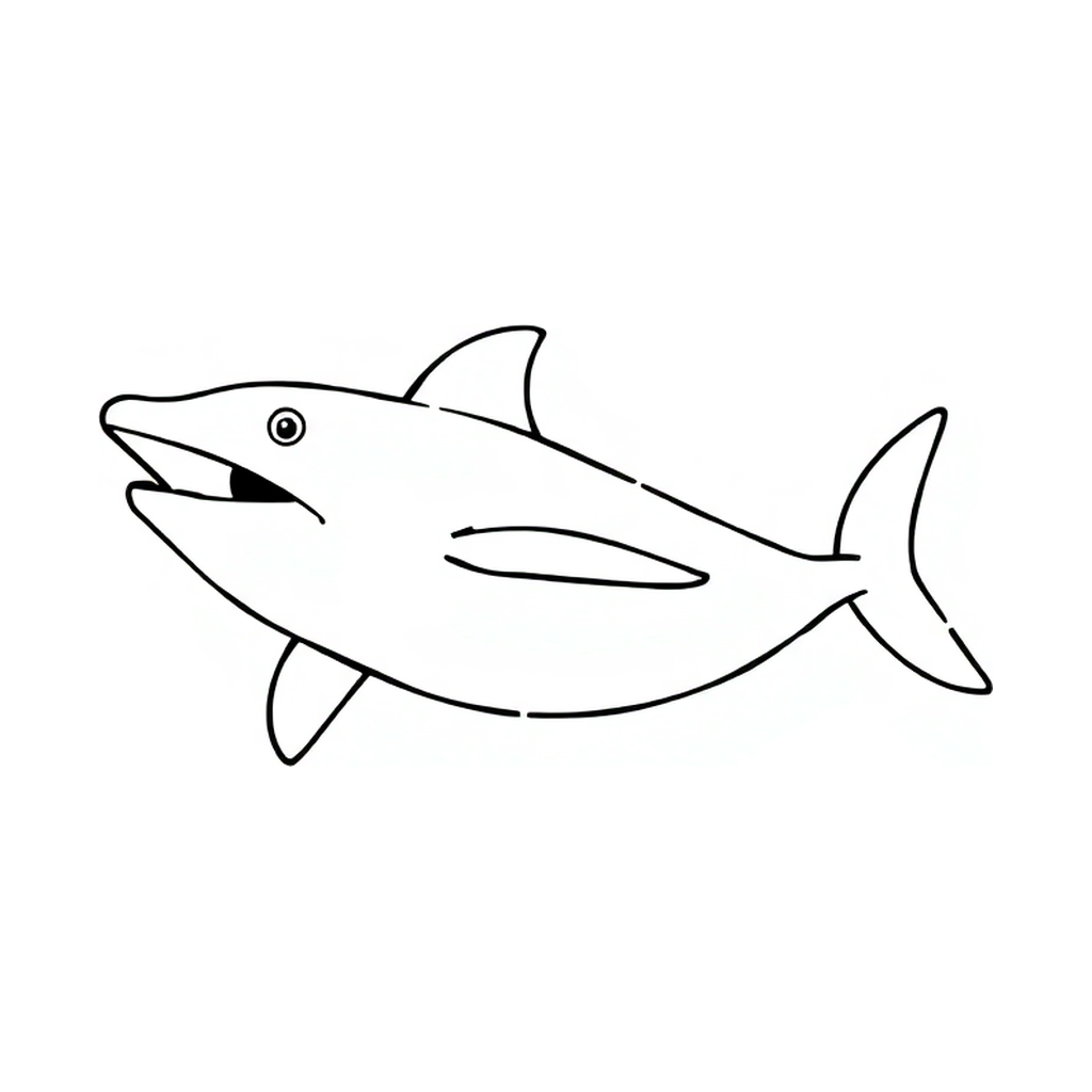 Tubarão Branco Nadando no Oceano