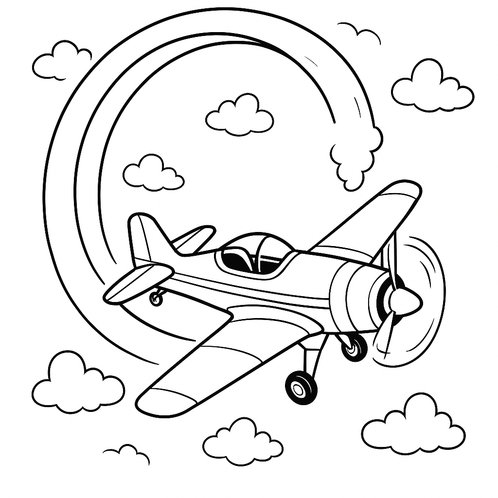Avião de Acrobacia fazendo Looping