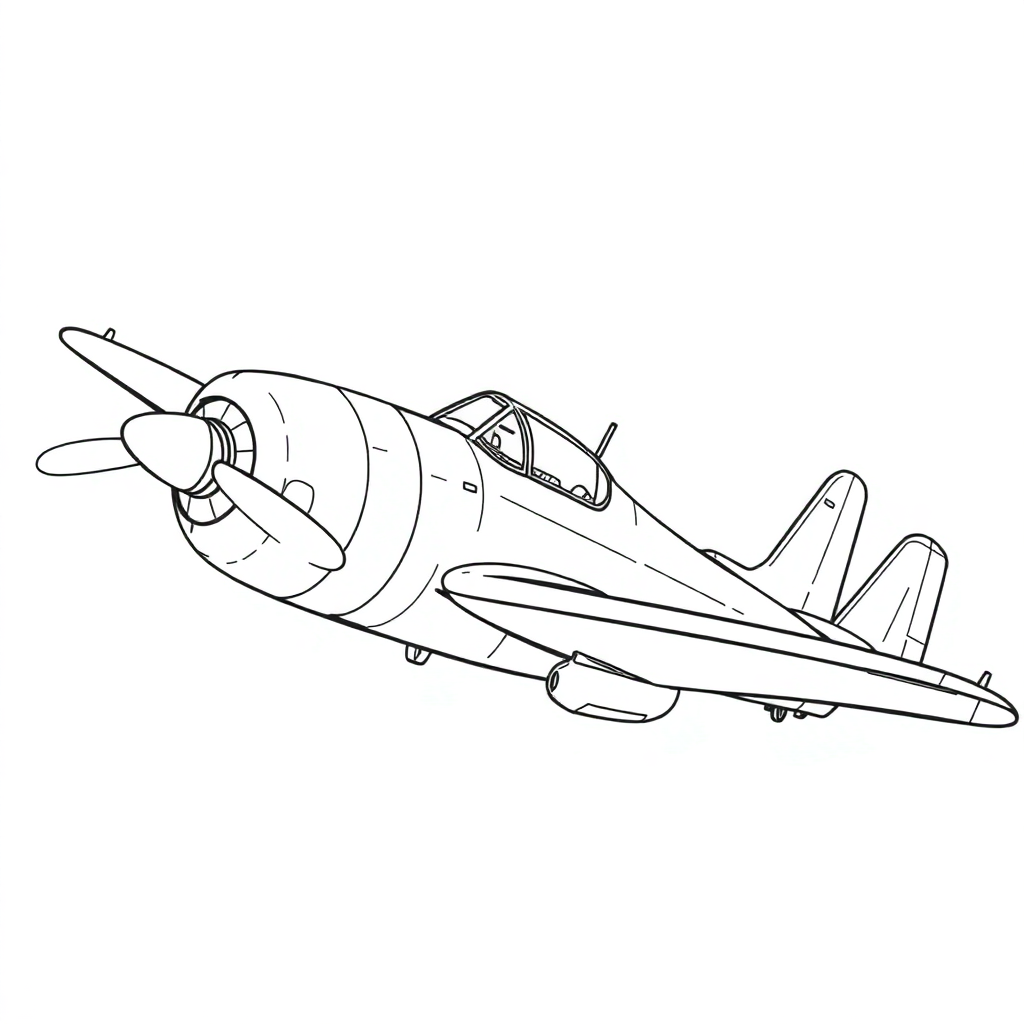Avião de Caça Antigo da Segunda Guerra
