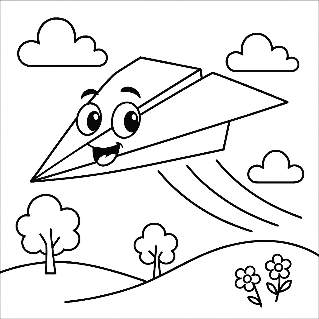 Avião de Papel Divertido