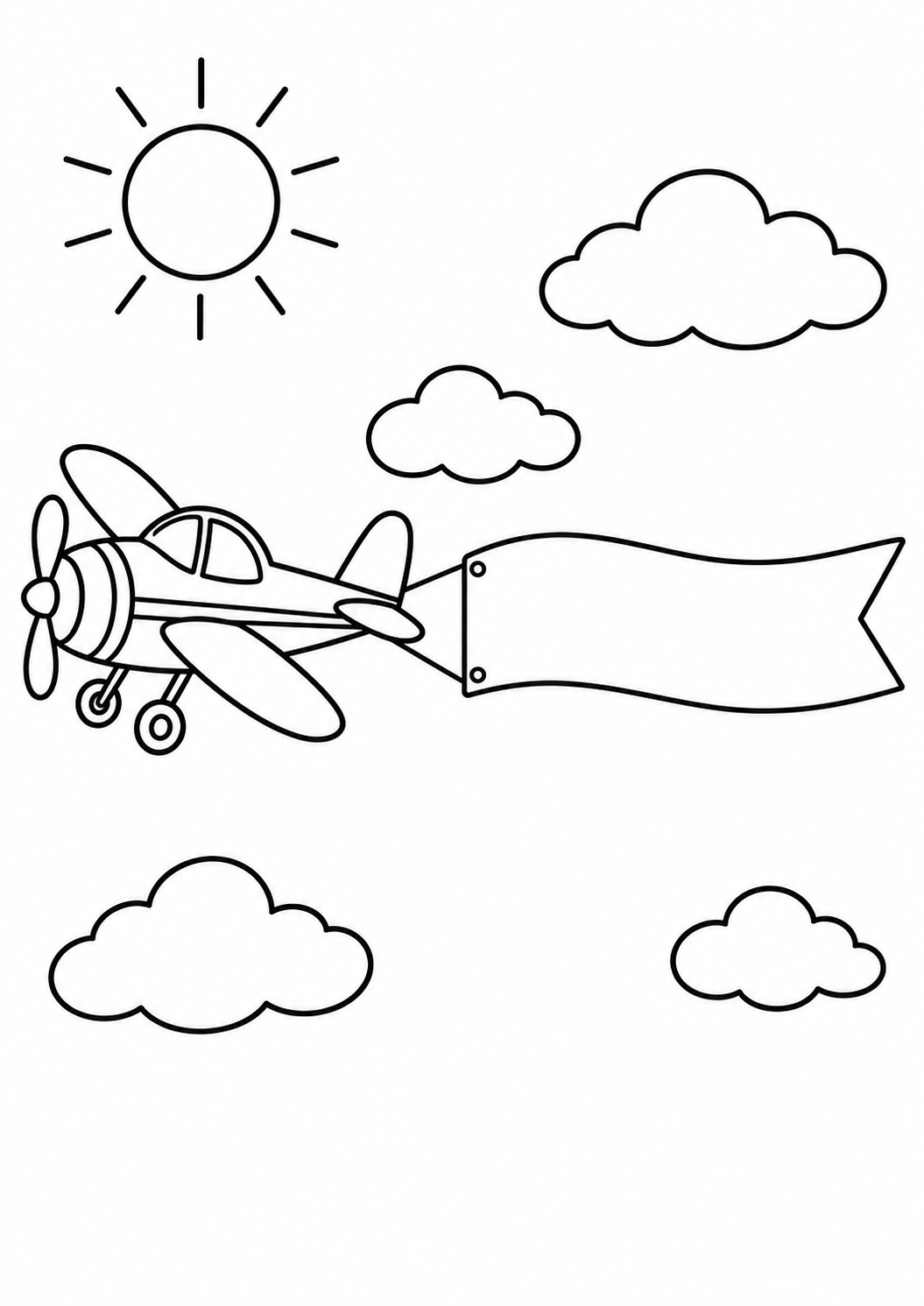 Avião com Faixa de Aniversário e Parabéns