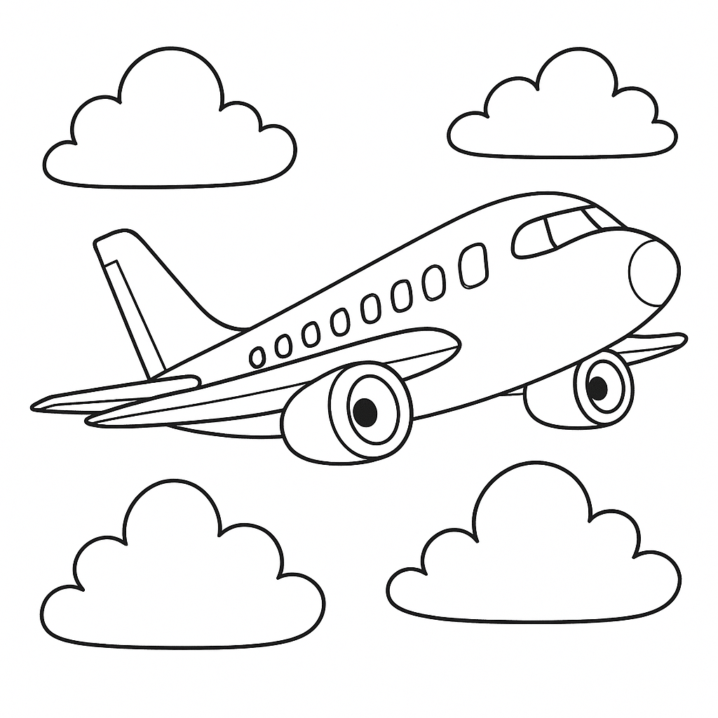 Jato de Passagem Comercial nas Nuvens