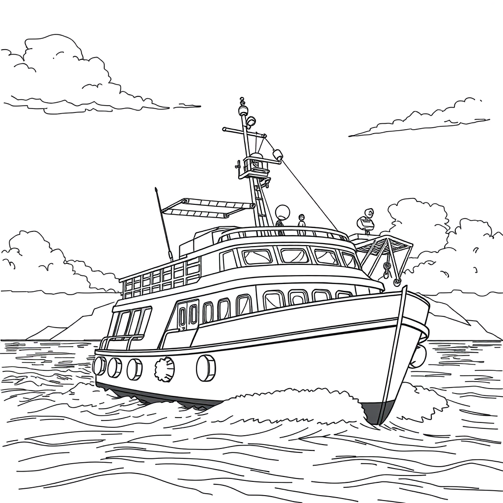 Barco Perto de uma Ilha Tropical
