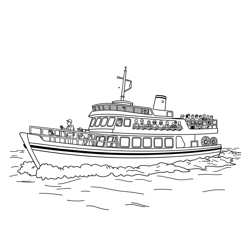 Barco Turístico com Passageiros