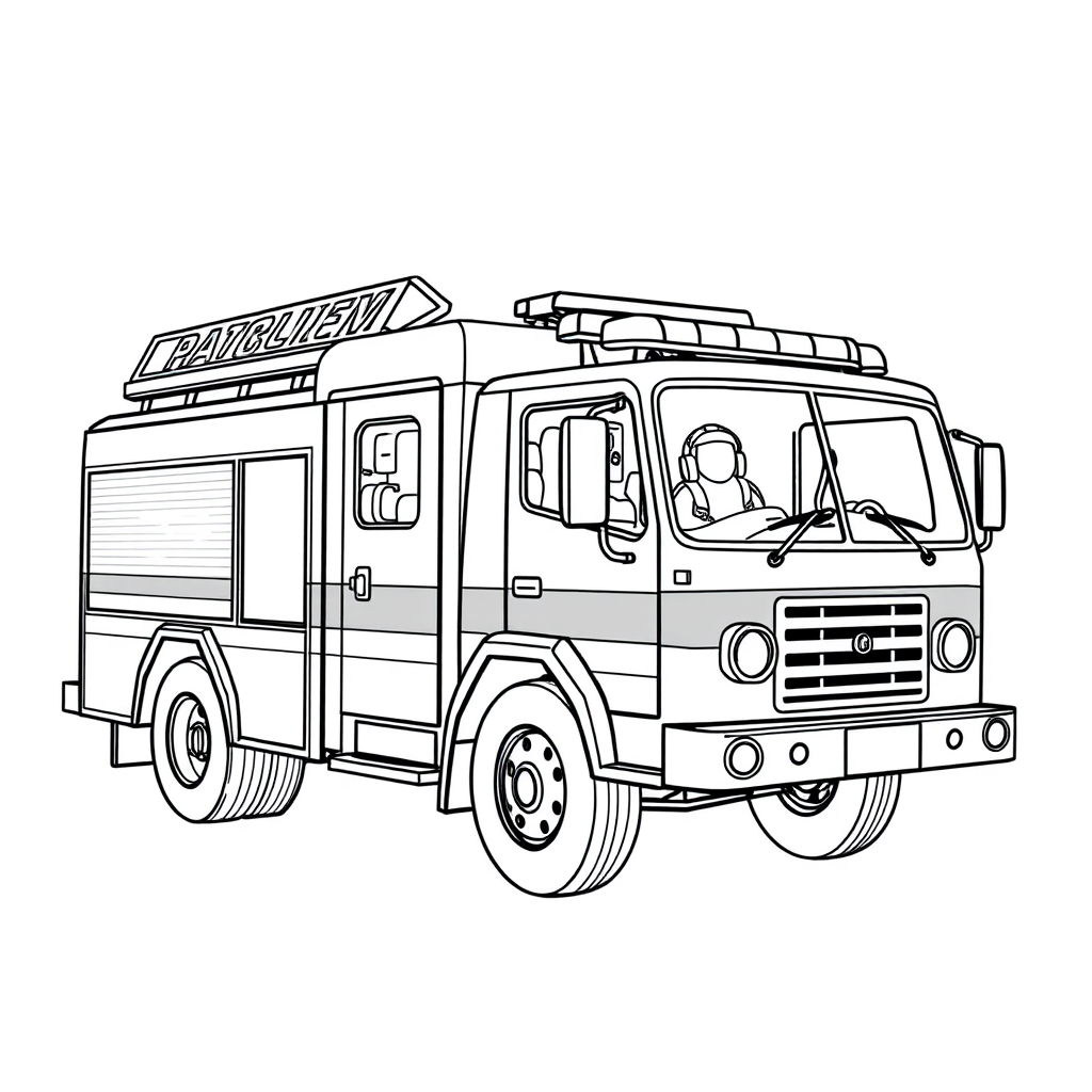 Caminhão de Bombeiros com Compartimentos Abertos