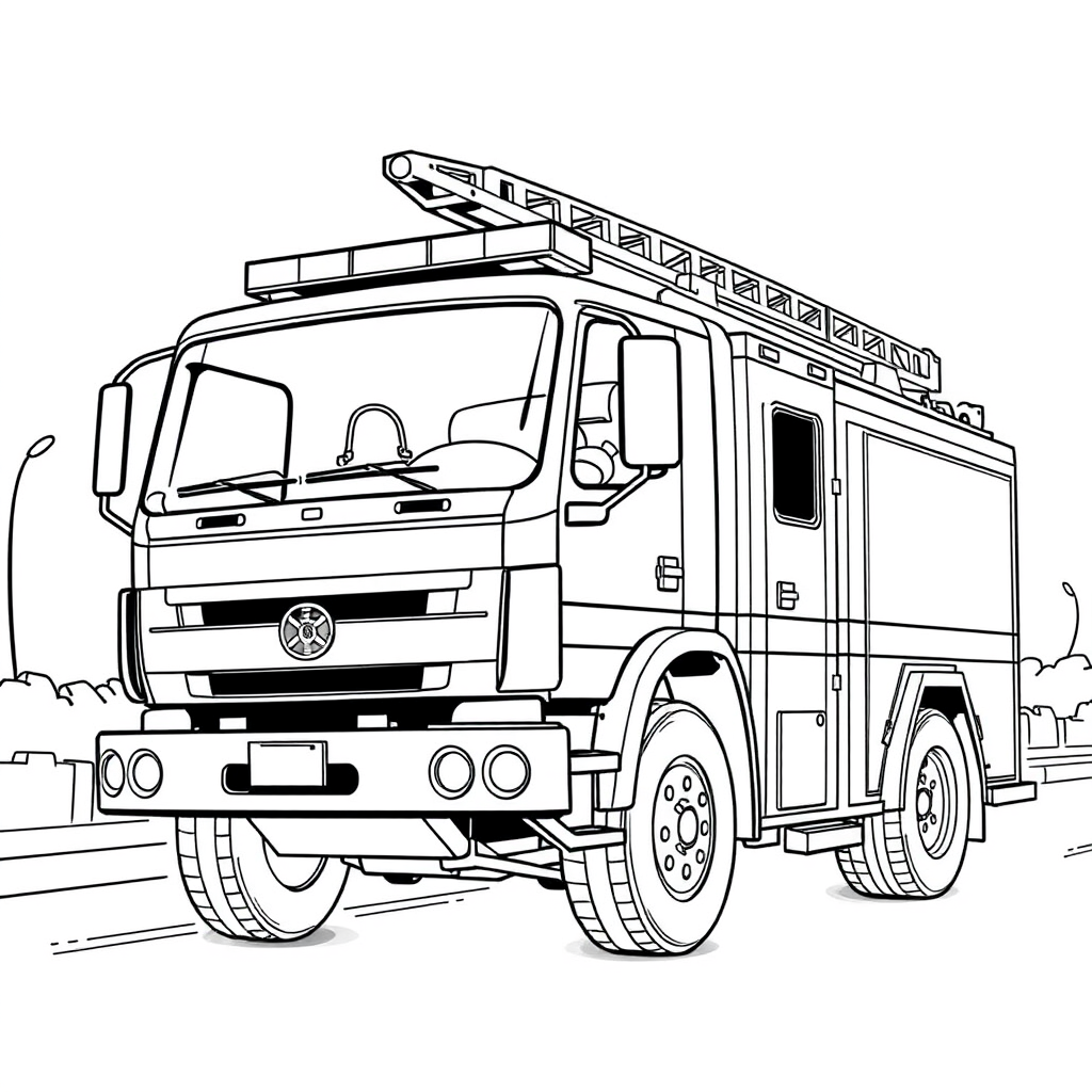 Caminhão de Bombeiros com Equipamentos