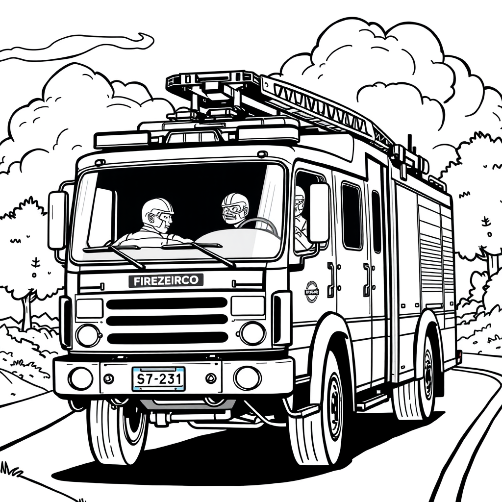 Caminhão de Bombeiros em uma Missão