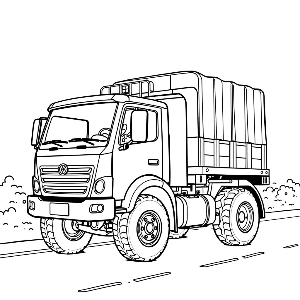 Caminhão com Contêiner