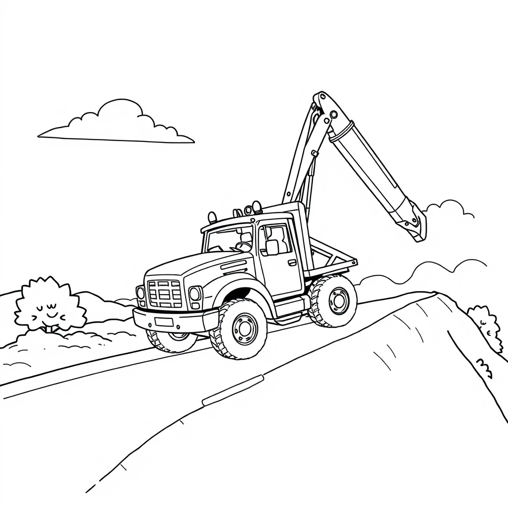 Caminhão Descendo uma Rodovia