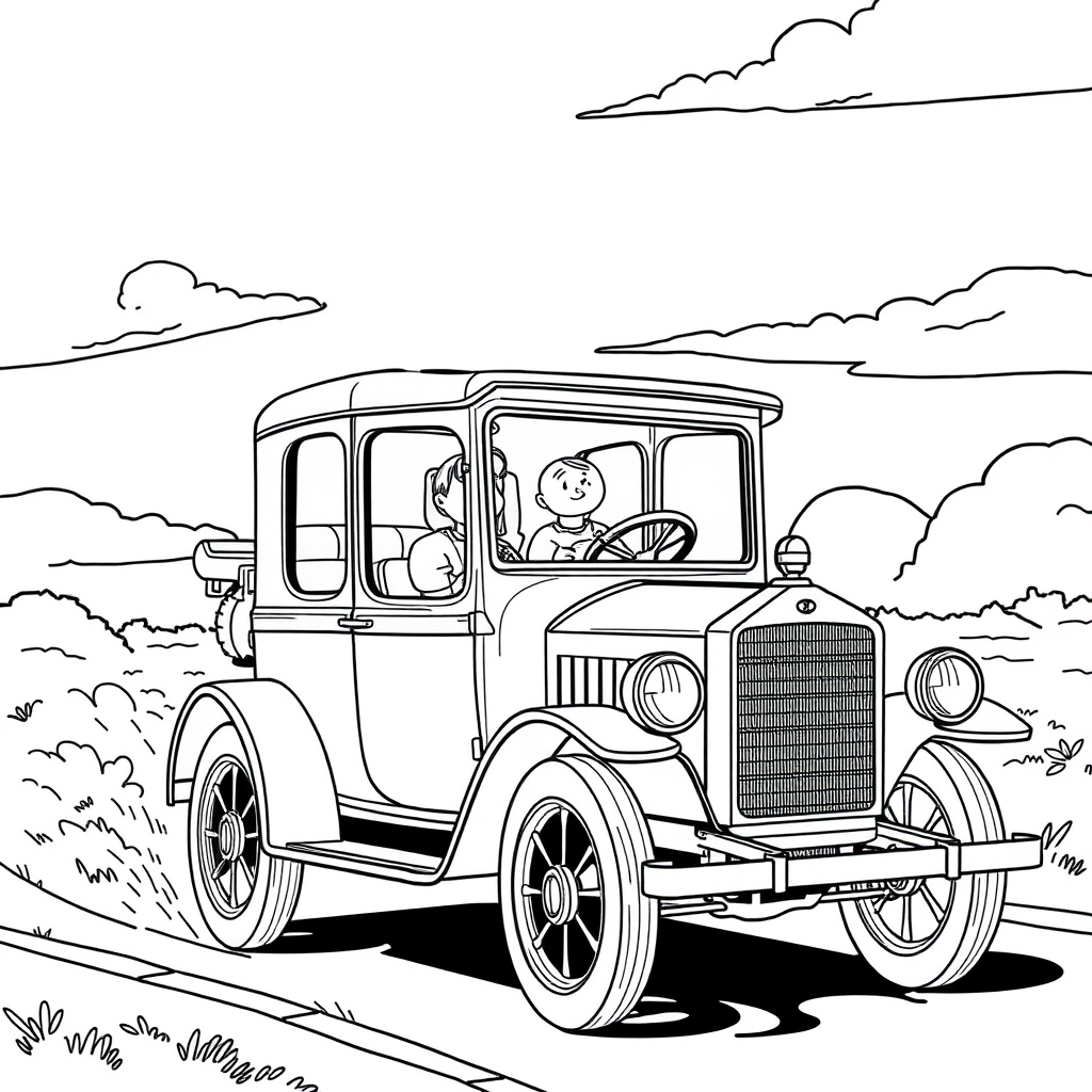 Carro Antigo em uma Viagem