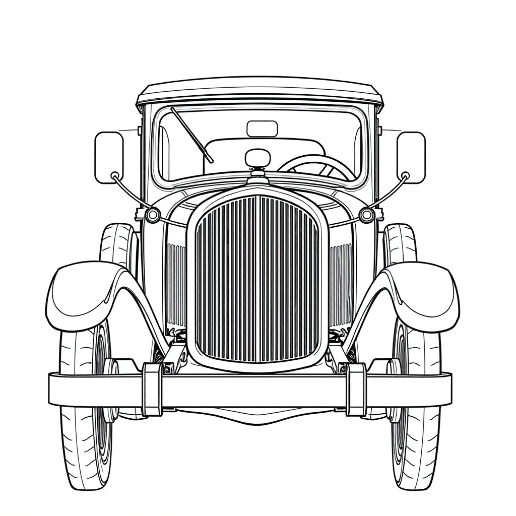 Carro Antigo Visto de Frente