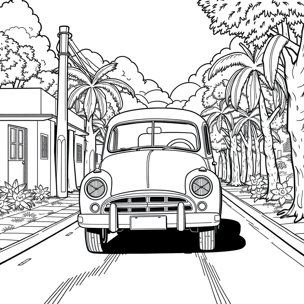 Opala Antigo em uma Estrada