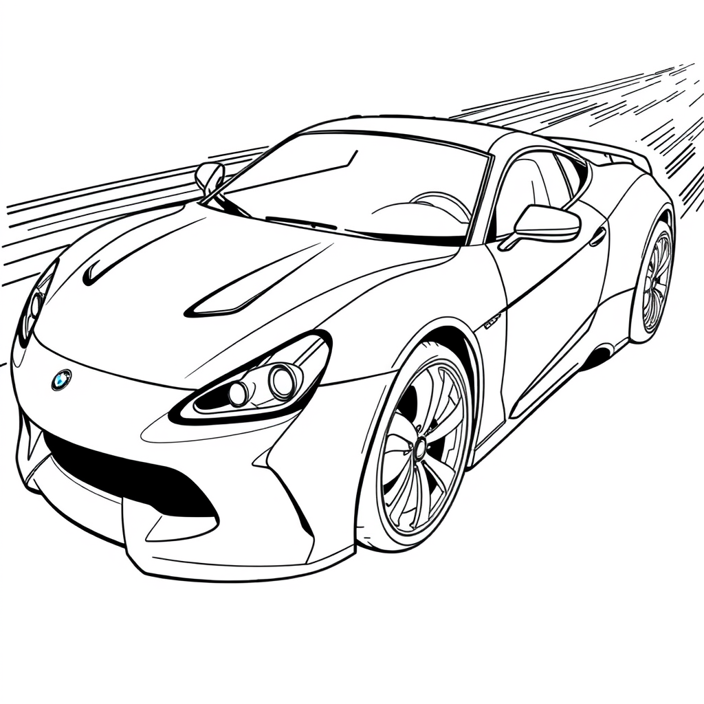 Carro Esportivo com Rodas Grandes