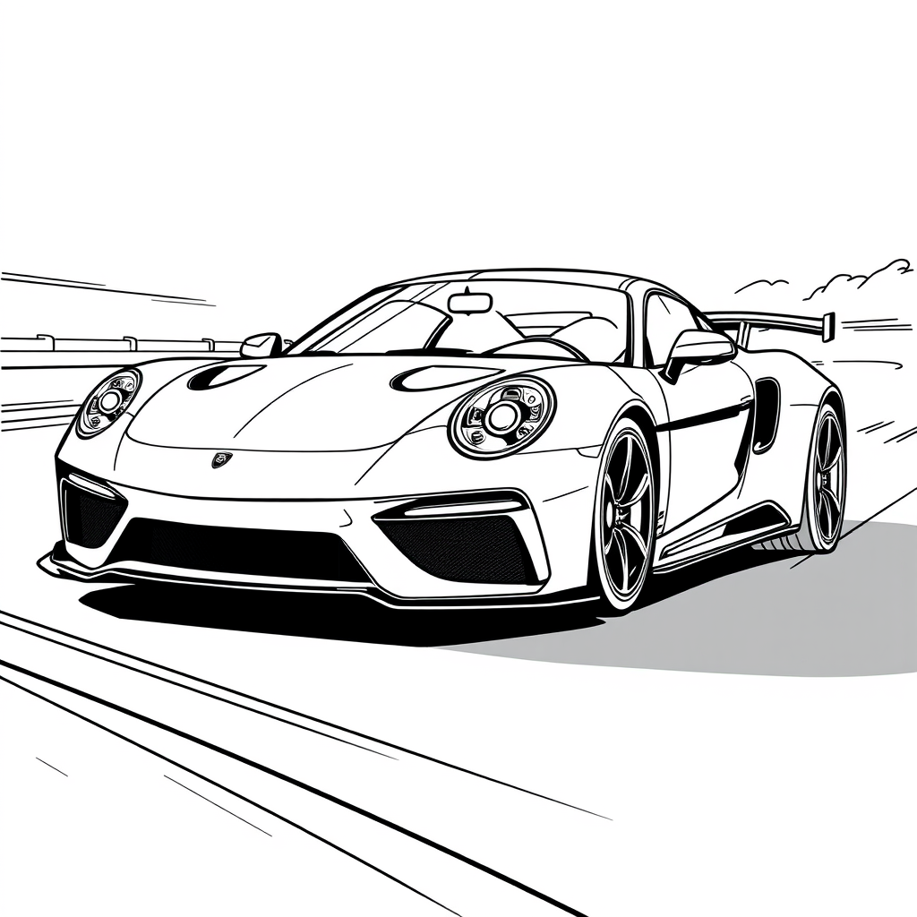 Carro Esportivo em Alta Velocidade