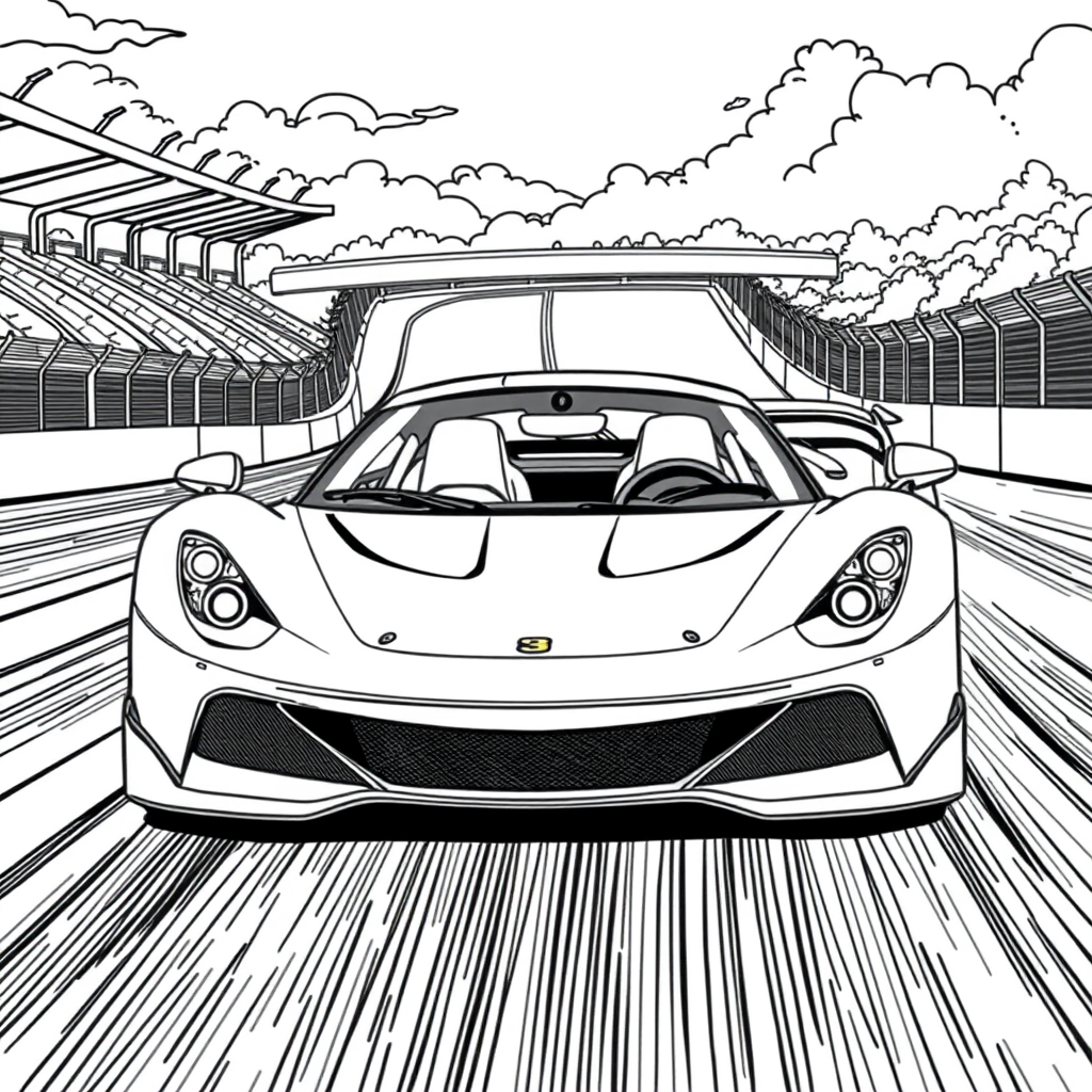 Carro Esportivo em um Autódromo