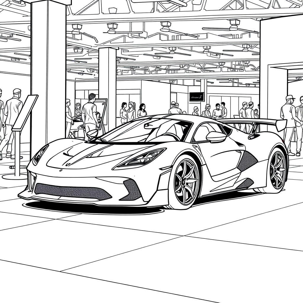 Carro Esportivo em uma Exposição