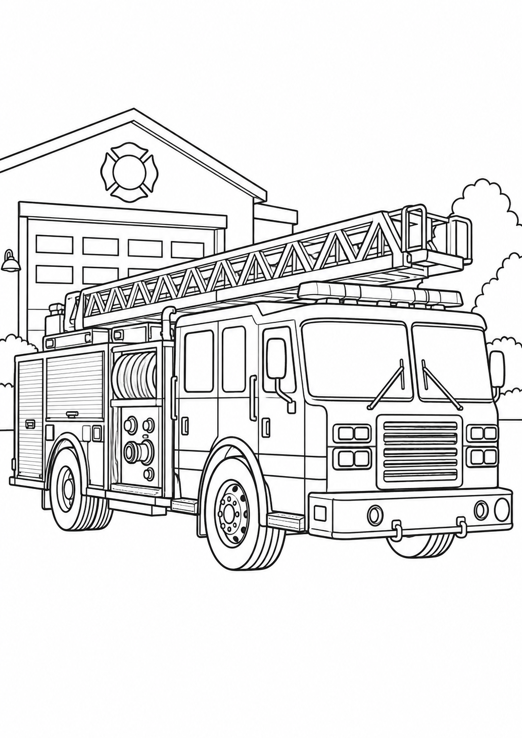 Caminhão de Bombeiros com Escada