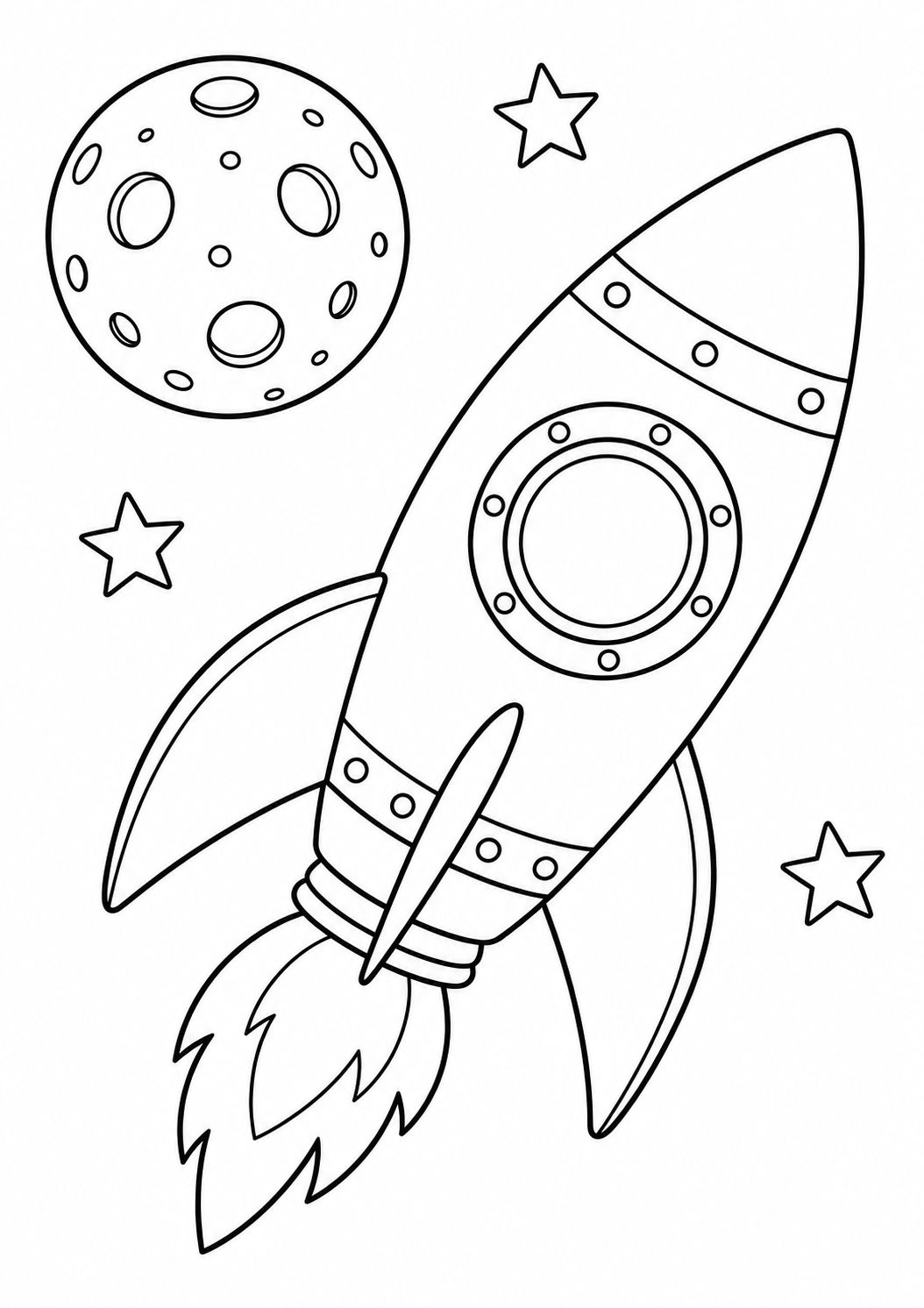Foguete Espacial Rumo à Lua