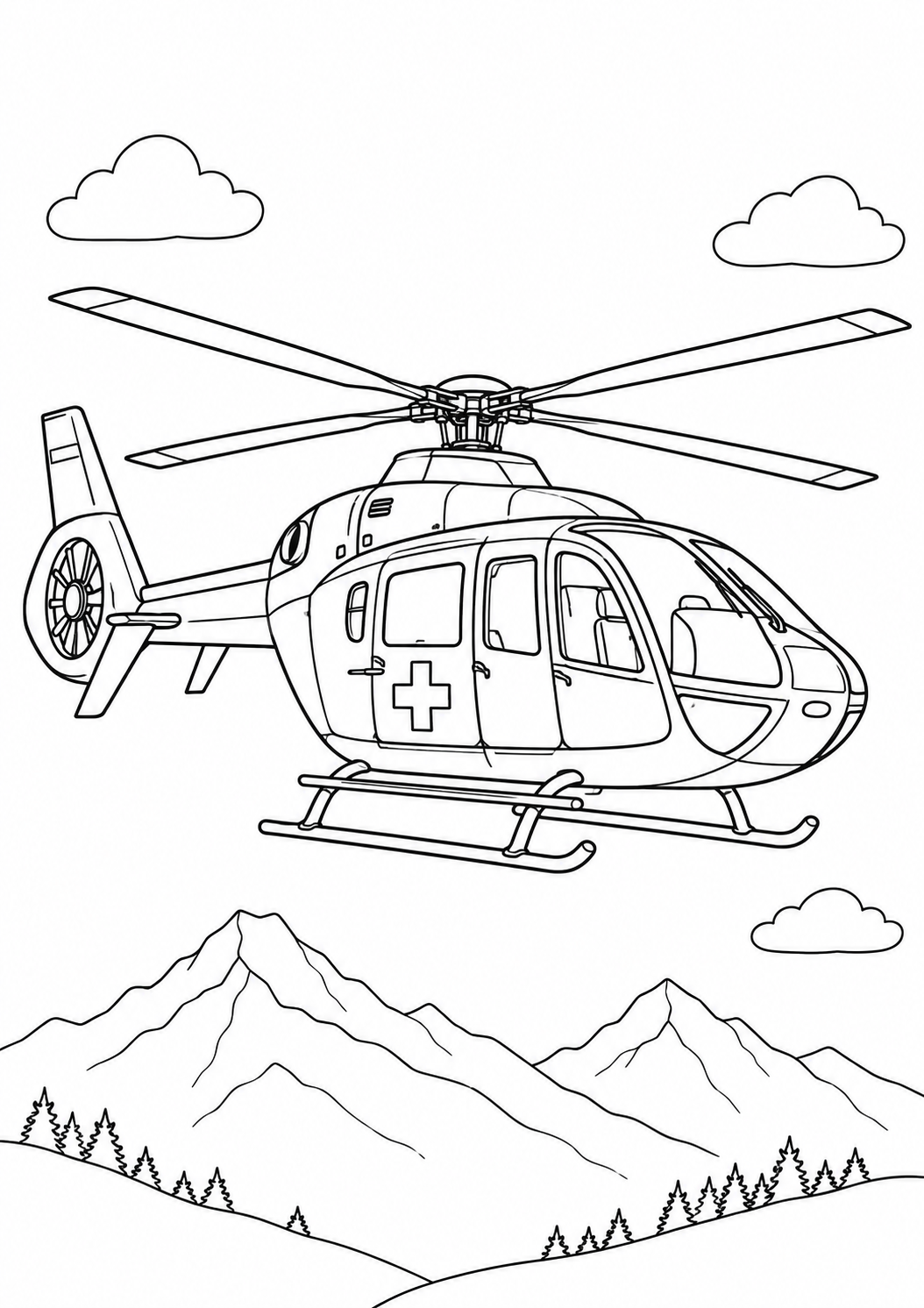 Helicóptero de Resgate com Hélice