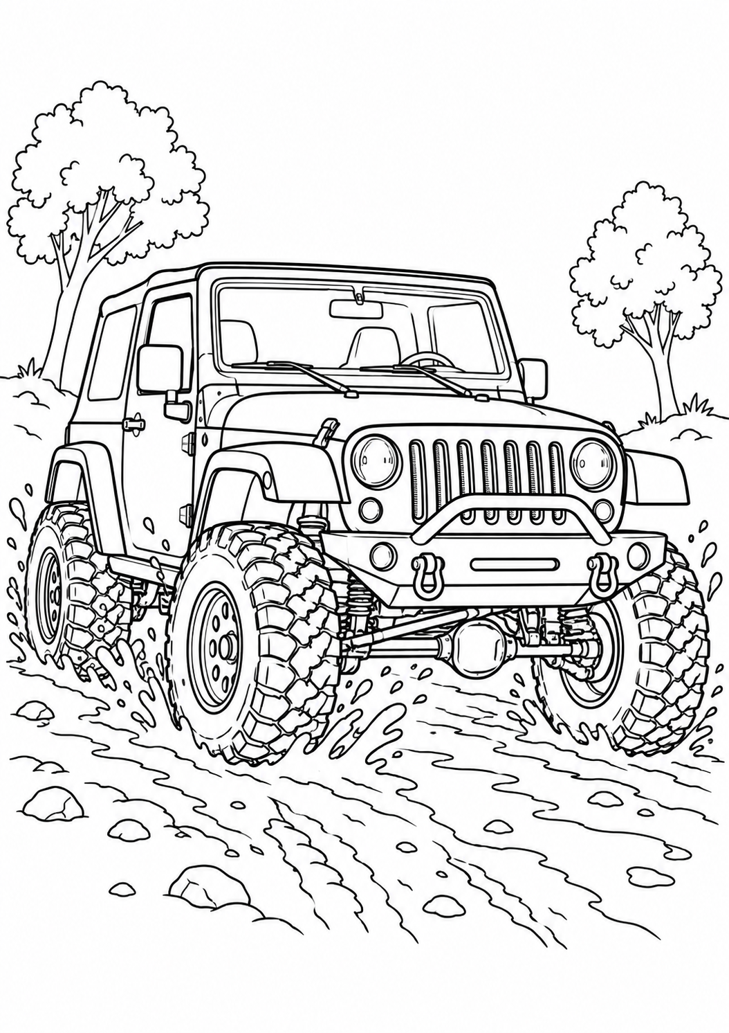 Jipe 4x4 Subindo a Trilha de Lama