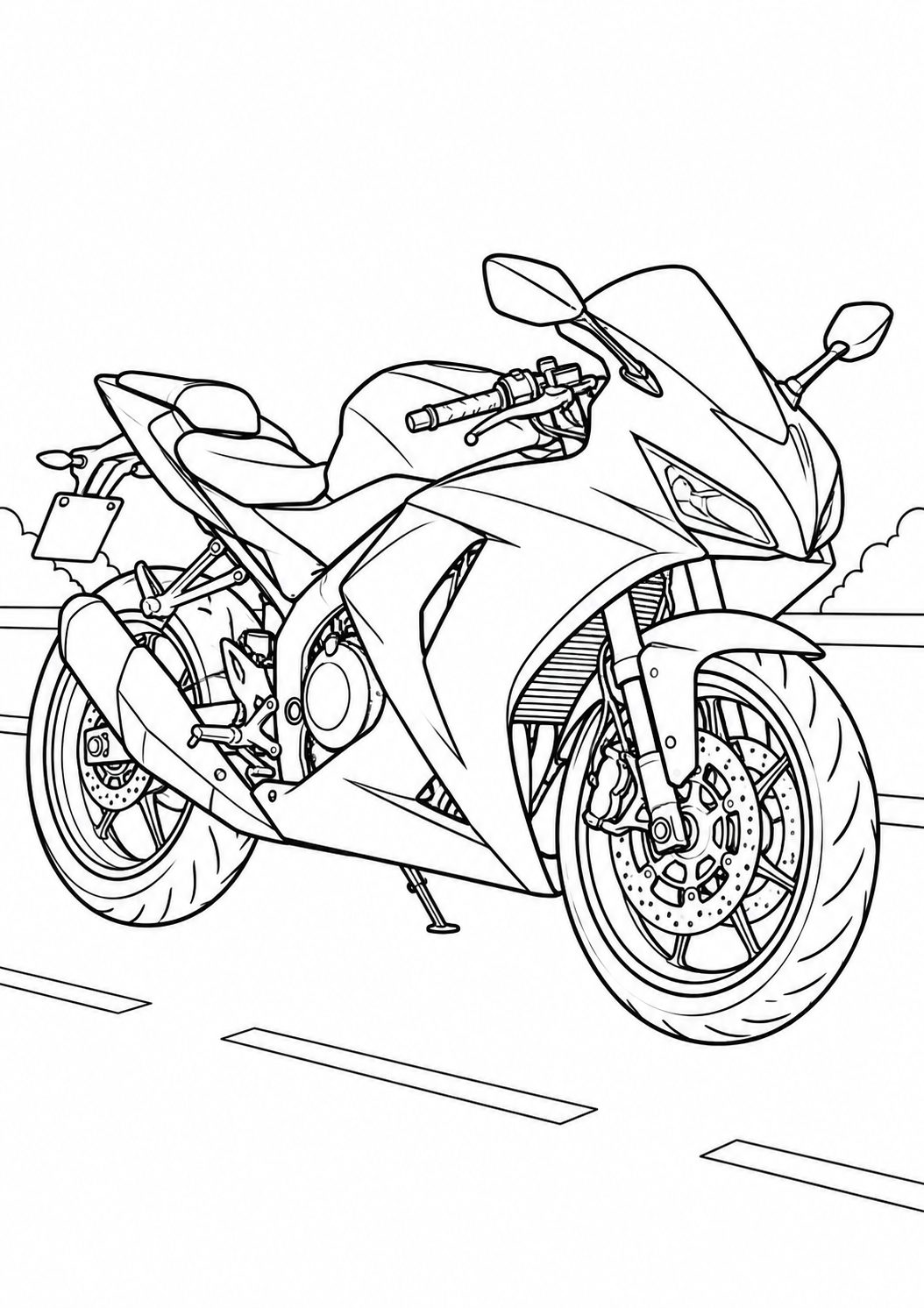 Motocicleta Esportiva de Duas Rodas