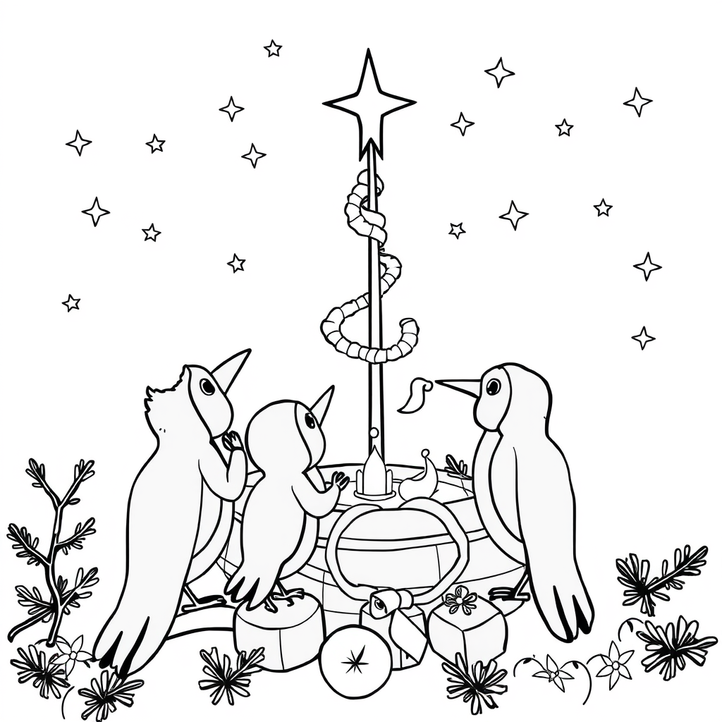 Ano Novo com Fogos Balões e Estrelas