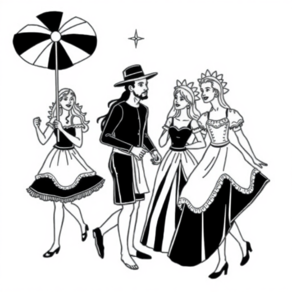 Festa Junina com Fogueira e Bandeirinhas