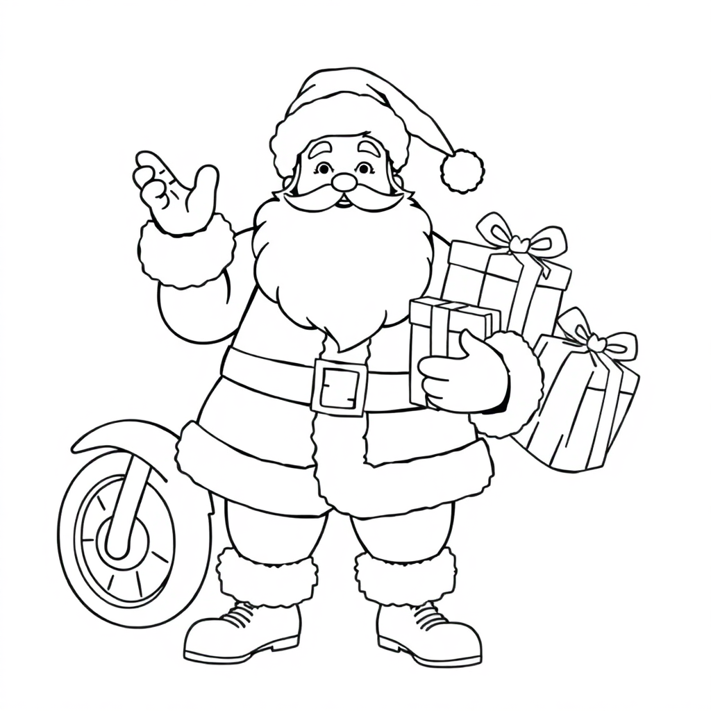 Papai Noel com Saco de Presentes de Natal