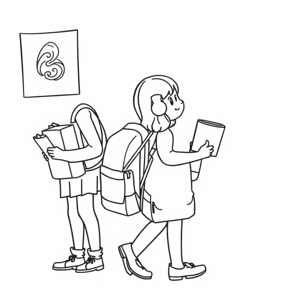 Volta às Aulas com Mochila Livros e Lápis