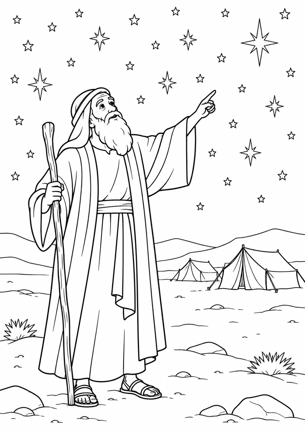 Abraão Contando as Estrelas do Céu