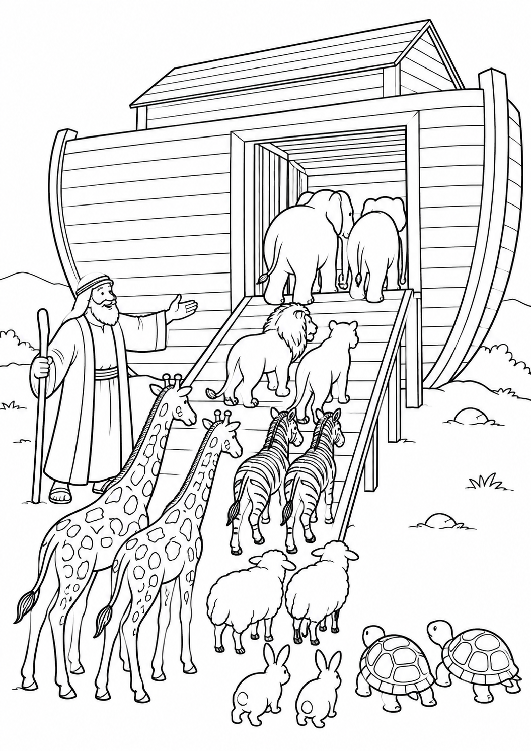Animais Entrando na Arca de Noé