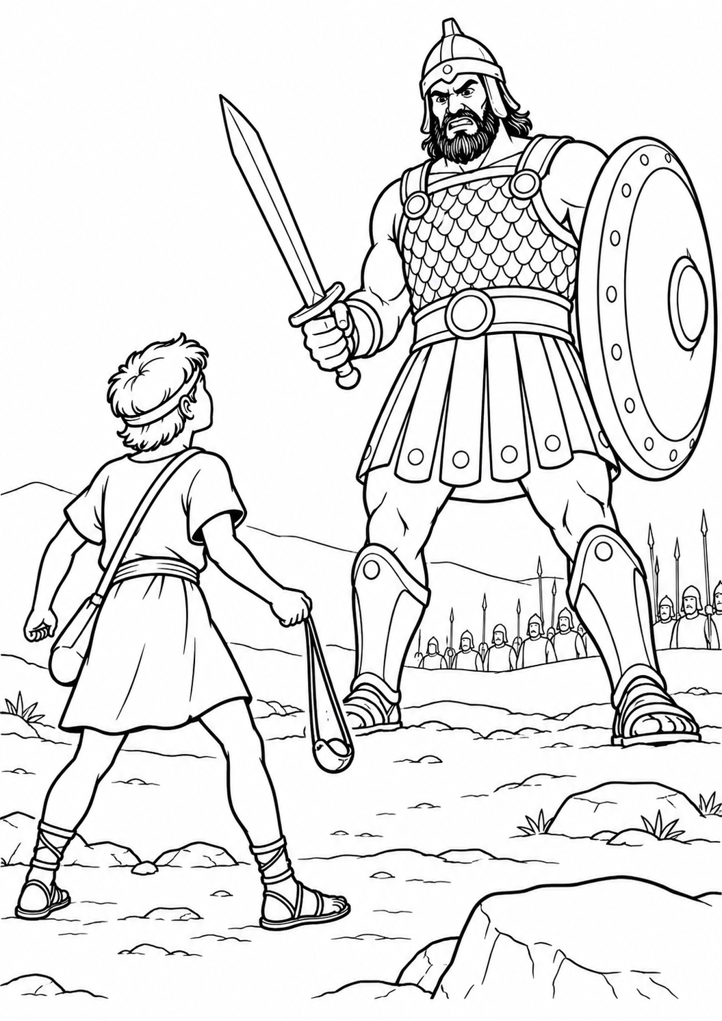 Davi Enfrentando o Gigante Golias
