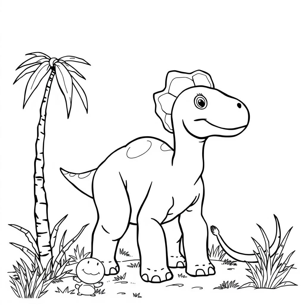 Bebê Parasaurolophus no Campo