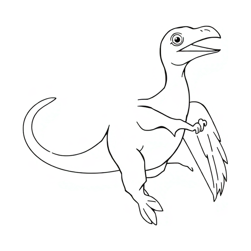 Bebê Pterodáctilo Abrindo as Asas