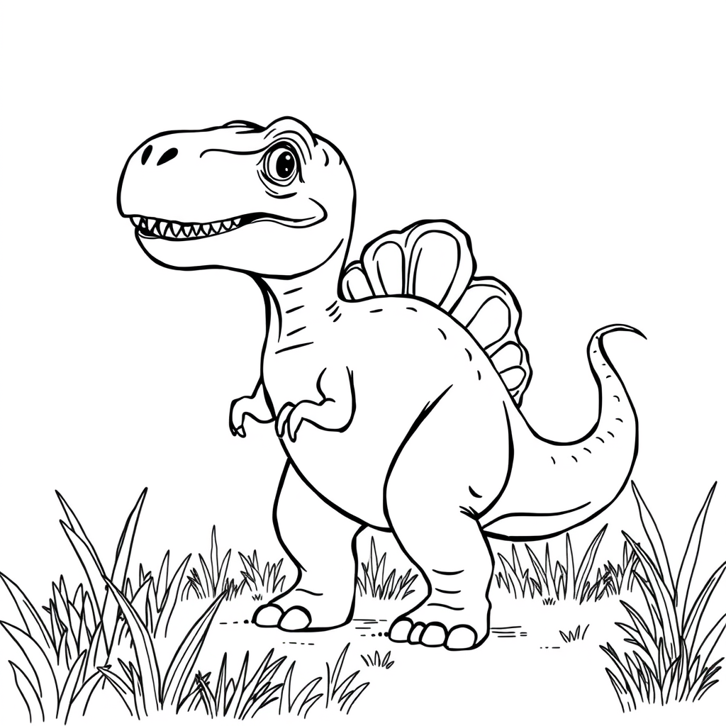 Dinossauro Bebê Correndo pelo Campo