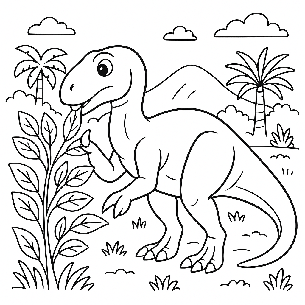 Iguanodon Colhendo Folhas com o Polegar Espinhoso