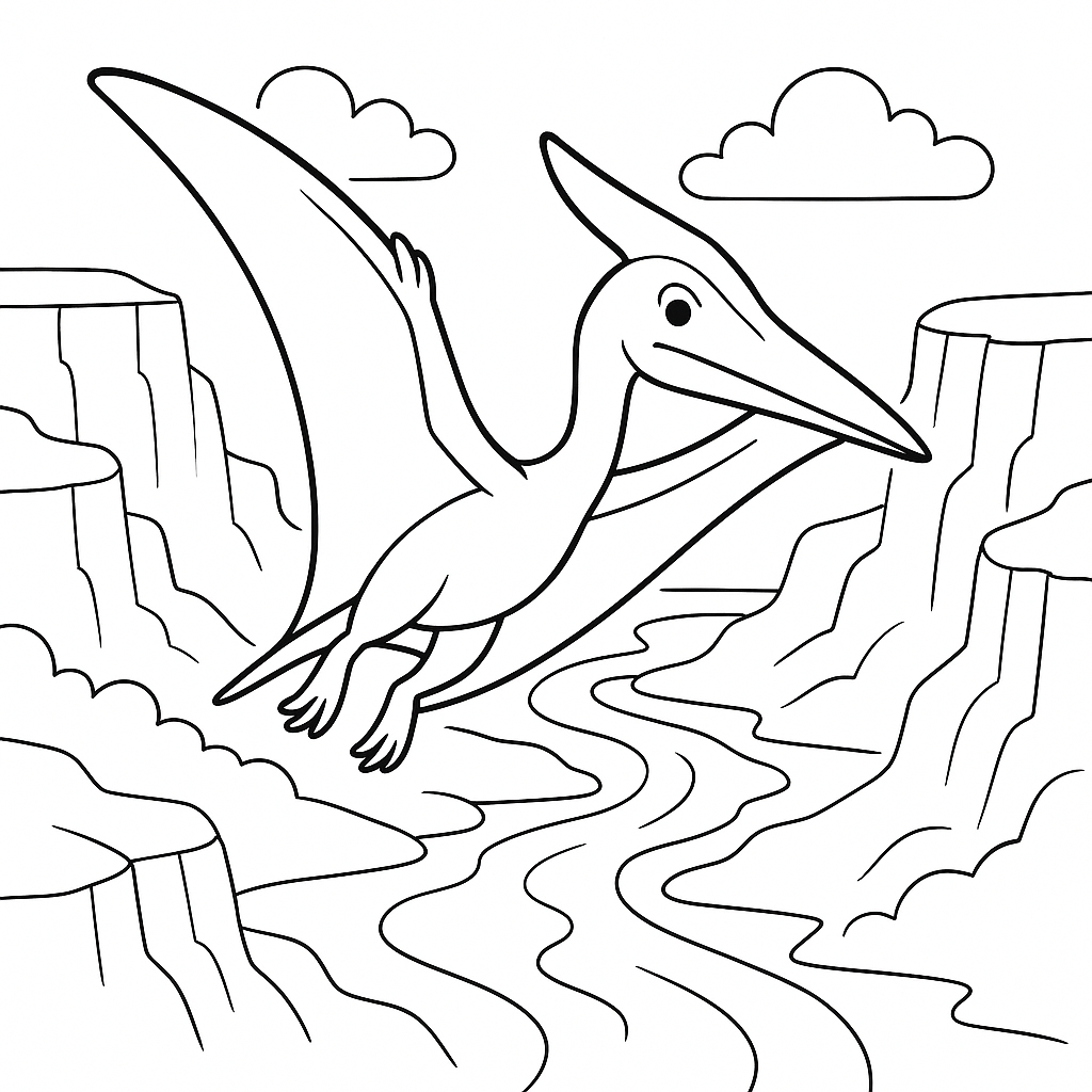 Quetzalcoatlus Pairando Sobre o Desfiladeiro