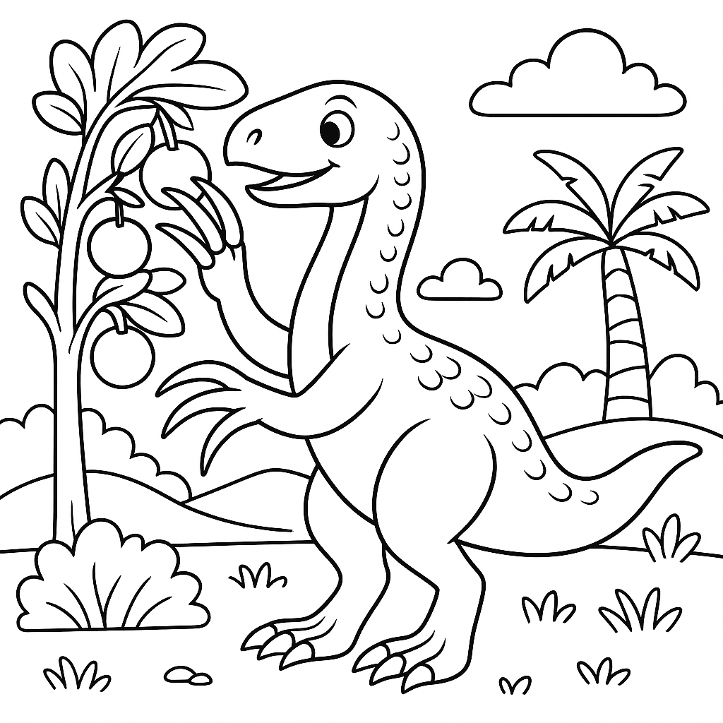 Therizinosaurus Colhendo Frutos com Garras Gigantes