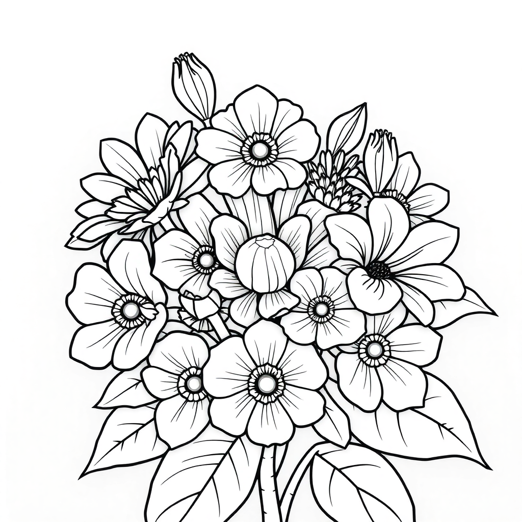 Flores ao Redor de um Coração