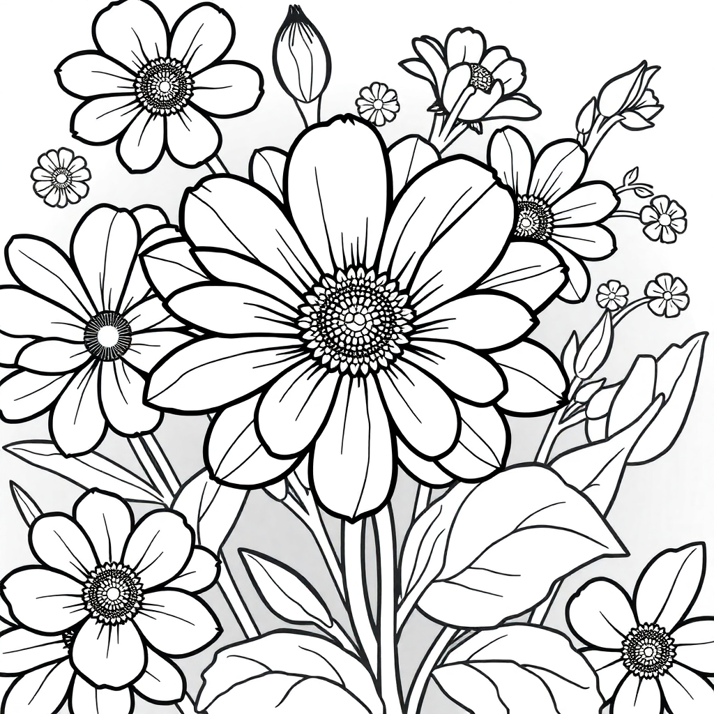 Flores para Colorir