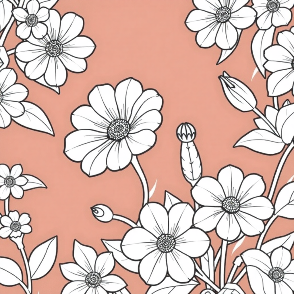 Jardim Florido com Borboletas