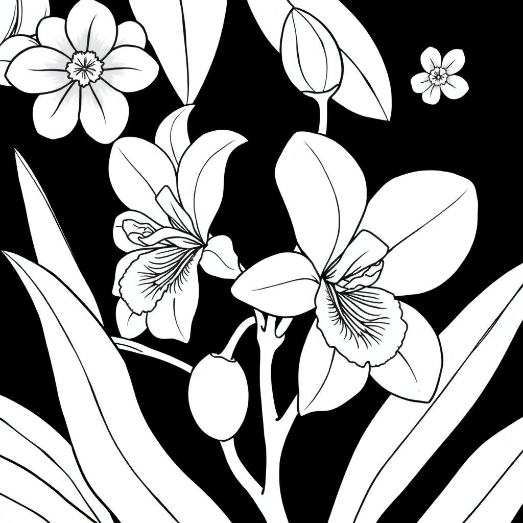 Orquídea com Flores Delicadas